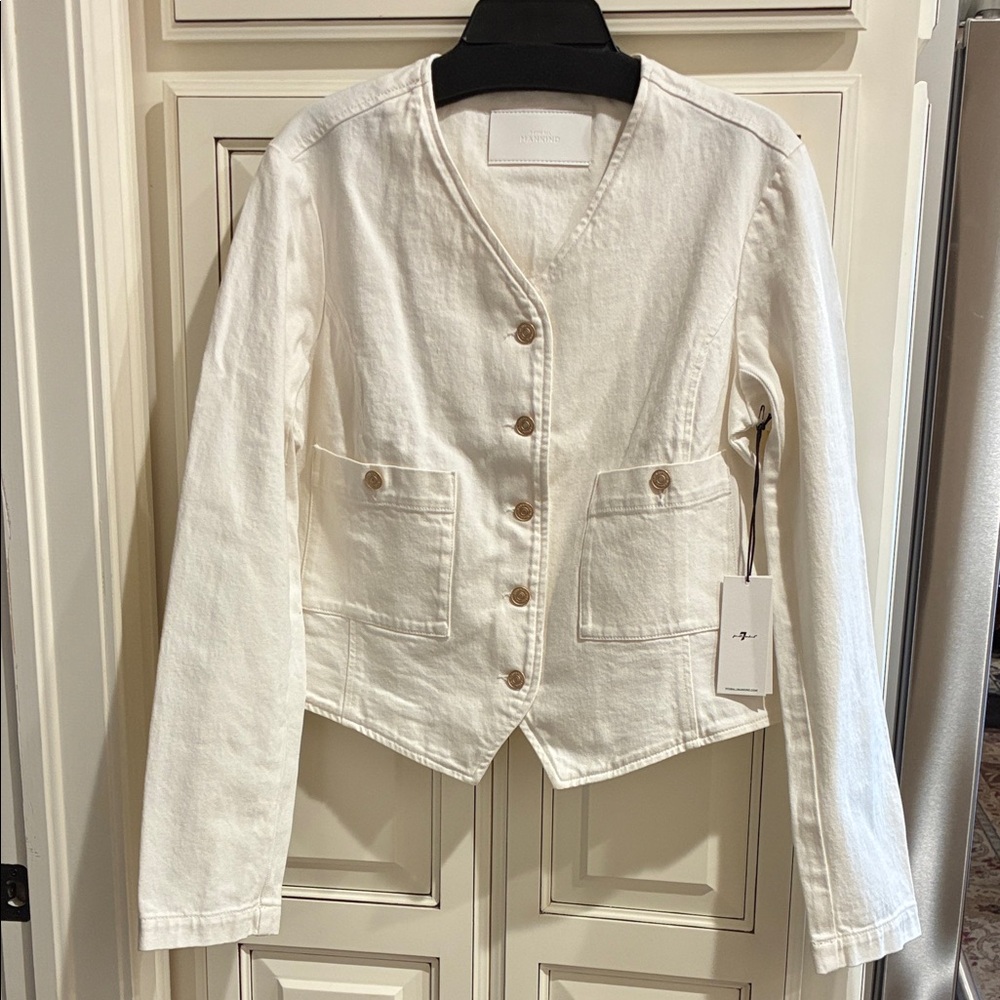 7 For All Mankind Off-White Utility Jacket